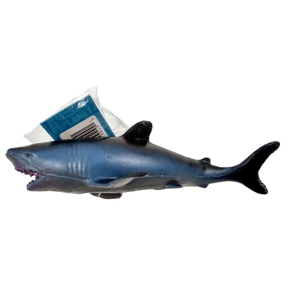 Shark Toy Major Life Like Stretchable Squishy Great White Beaded Blip Ocean Blue - Picture 2 of 13
